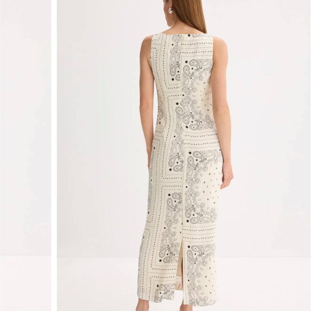 Third Form White Bandana Maxi Dress SIZE 8 Ruched Sheath Gown Designer $300 - Picture 2 of 16